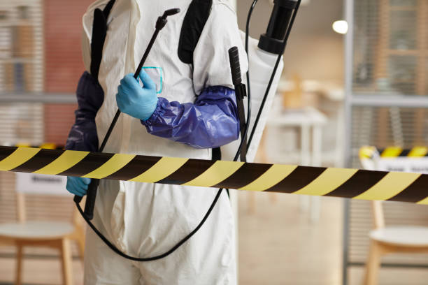 Professional Sewage Cleanup technician working in Caroline, WI